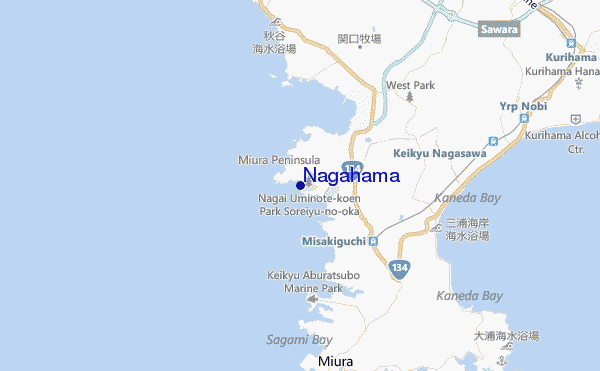 locatiekaart van Nagahama