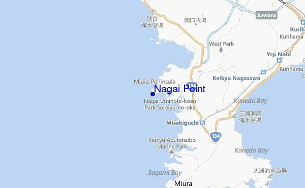 locatiekaart van Nagai Point
