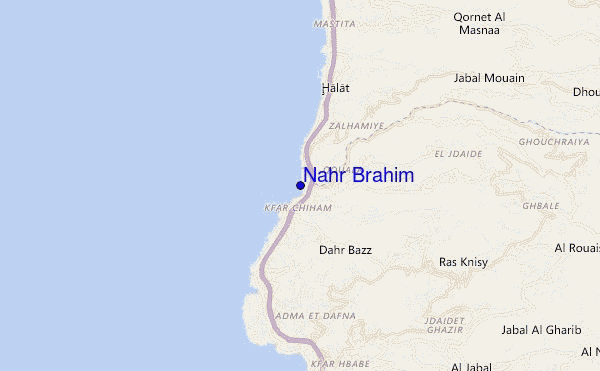locatiekaart van Nahr Brahim