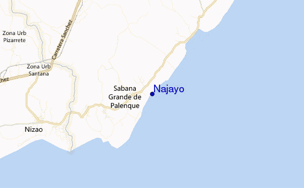 locatiekaart van Najayo