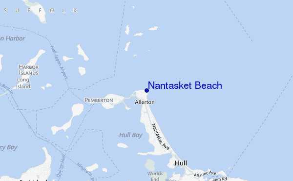 locatiekaart van Nantasket Beach