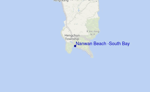 Nanwan Beach (South Bay) Location Map