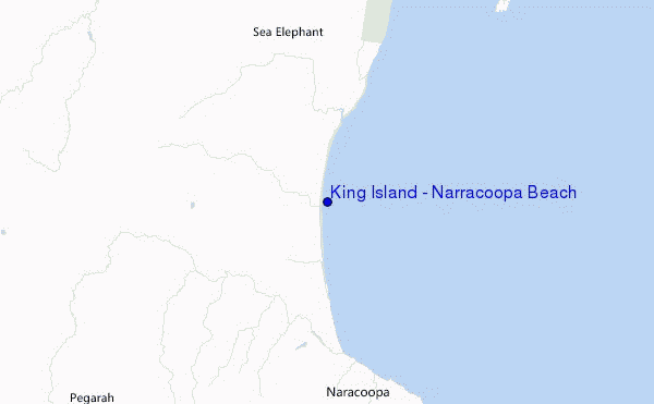 locatiekaart van King Island - Narracoopa Beach