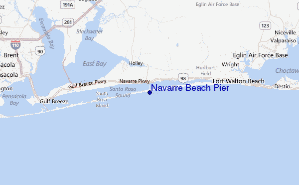 Navarre Beach Pier Location Map