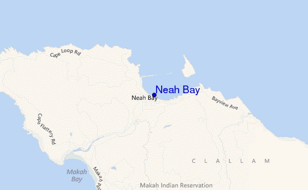 locatiekaart van Neah Bay