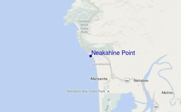 locatiekaart van Neakahine Point