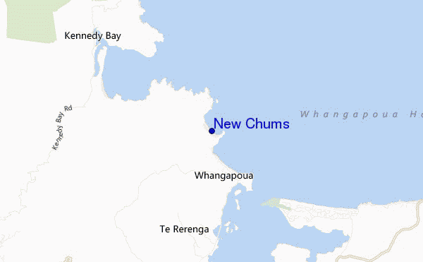 locatiekaart van New Chums
