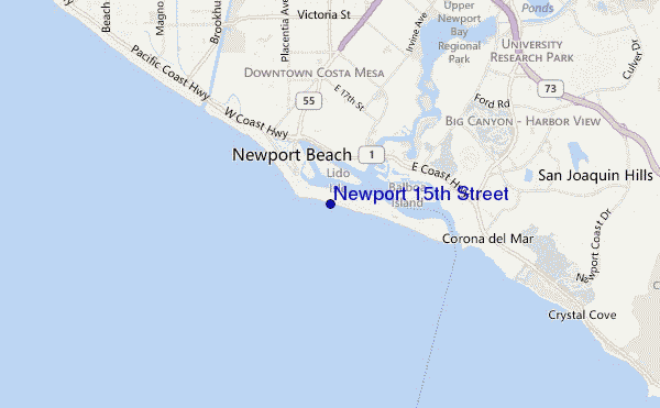 locatiekaart van Newport 15th Street
