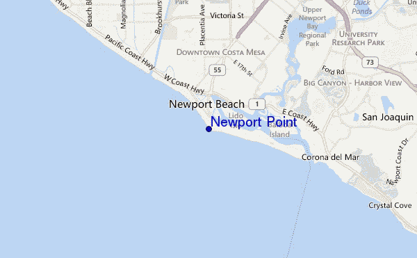 locatiekaart van Newport Point