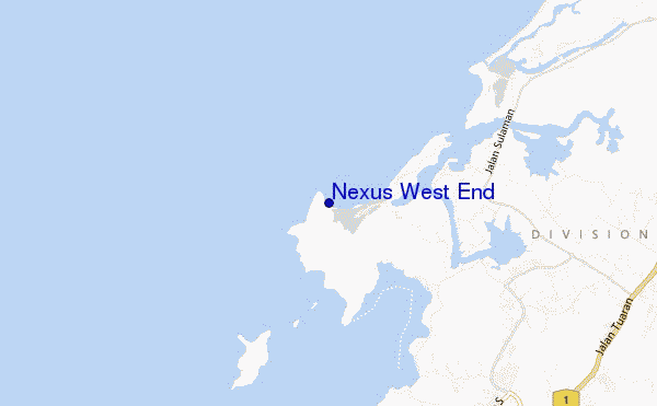 locatiekaart van Nexus West End
