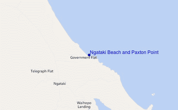 locatiekaart van Ngataki Beach and Paxton Point