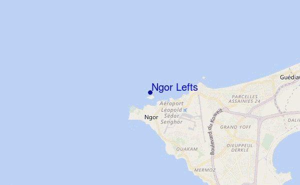 locatiekaart van Ngor Lefts
