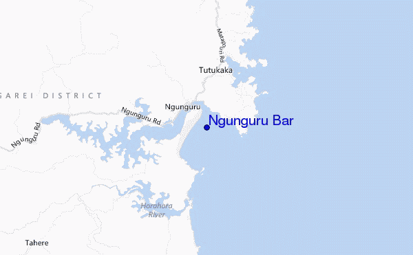 locatiekaart van Ngunguru Bar