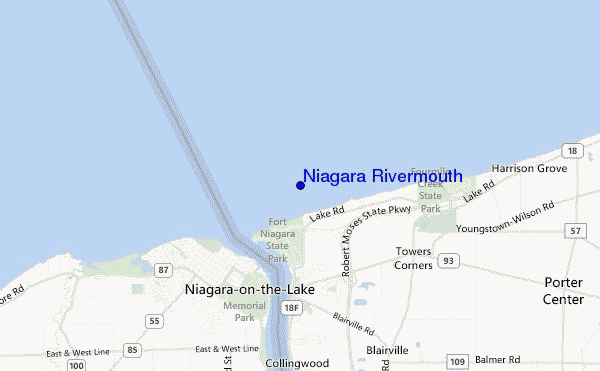 locatiekaart van Niagara Rivermouth