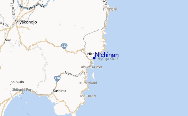 Nichinan Location Map