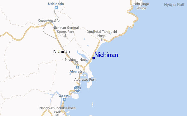 locatiekaart van Nichinan