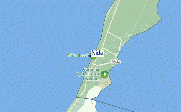 locatiekaart van Nida