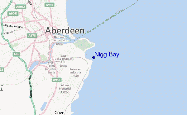 locatiekaart van Nigg Bay