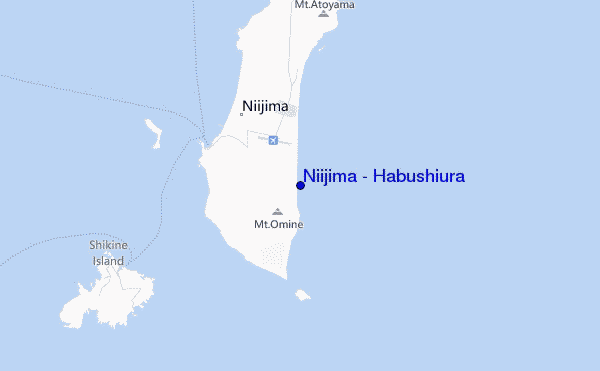locatiekaart van Niijima - Habushiura