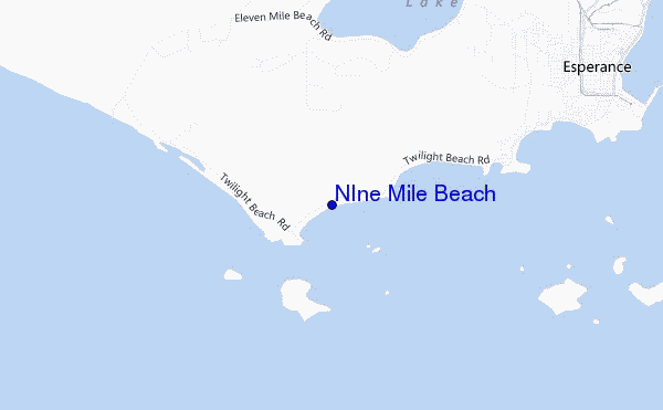 locatiekaart van NIne Mile Beach