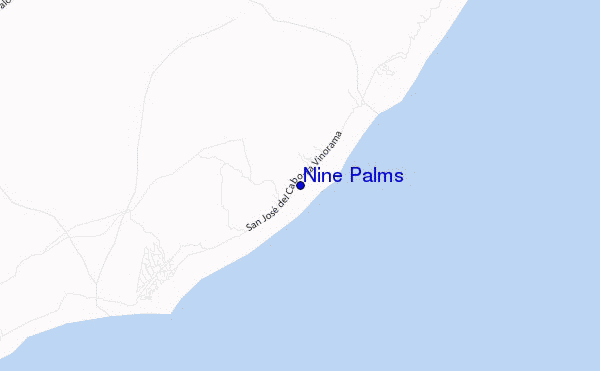 locatiekaart van Nine Palms