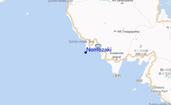 locatiekaart van Nomozaki