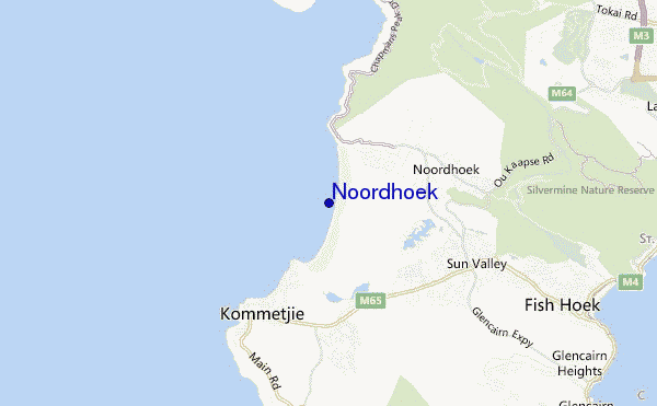 locatiekaart van Noordhoek