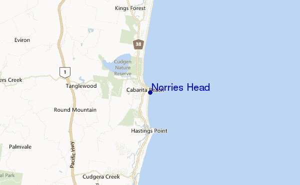 locatiekaart van Norries Head