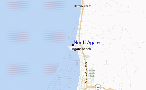locatiekaart van North Agate