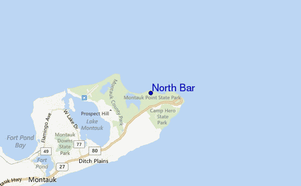 locatiekaart van North Bar