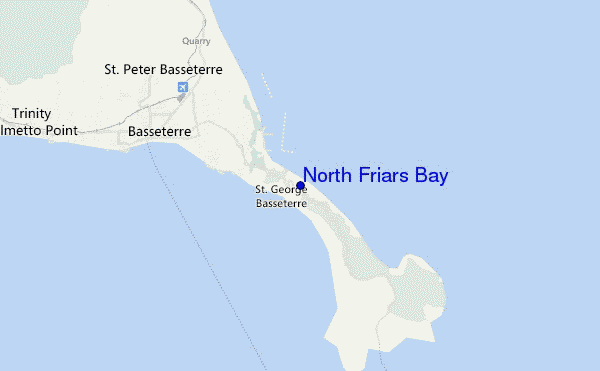 locatiekaart van North Friars Bay