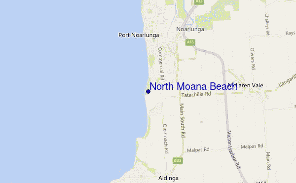 locatiekaart van North Moana Beach