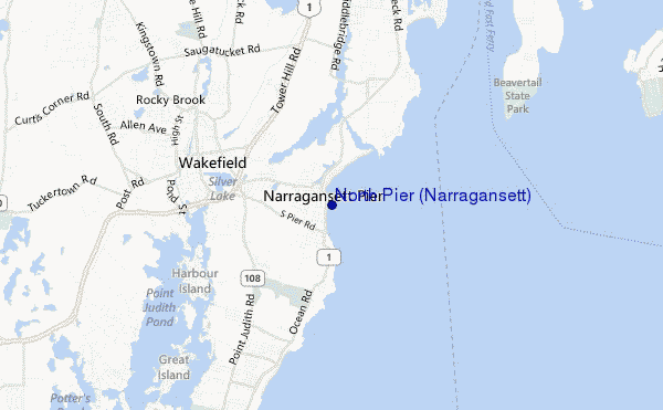locatiekaart van North Pier (Narragansett)
