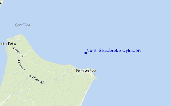 locatiekaart van North Stradbroke-Cylinders