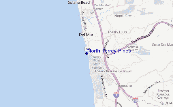 locatiekaart van North Torrey Pines