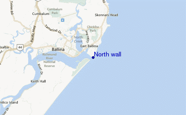 locatiekaart van North wall