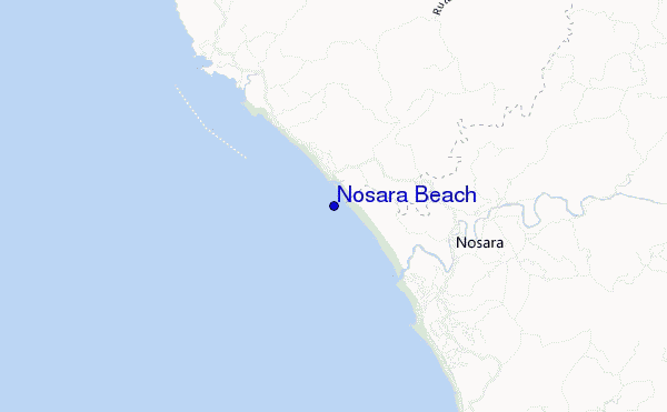 locatiekaart van Nosara Beach