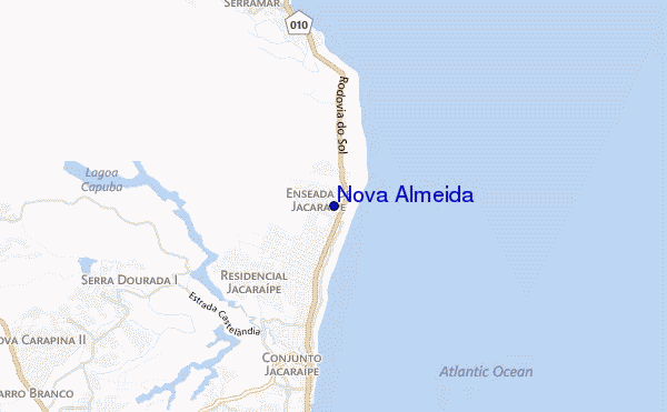 locatiekaart van Nova Almeida