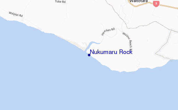 locatiekaart van Nukumaru Rock