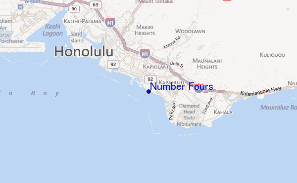 locatiekaart van Number Fours
