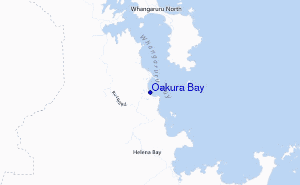 locatiekaart van Oakura Bay