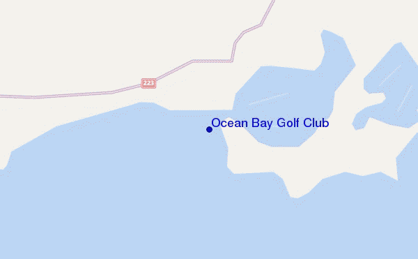 locatiekaart van Ocean Bay Golf Club