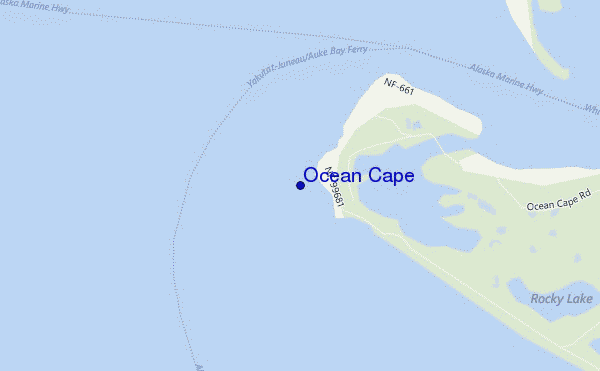 locatiekaart van Ocean Cape