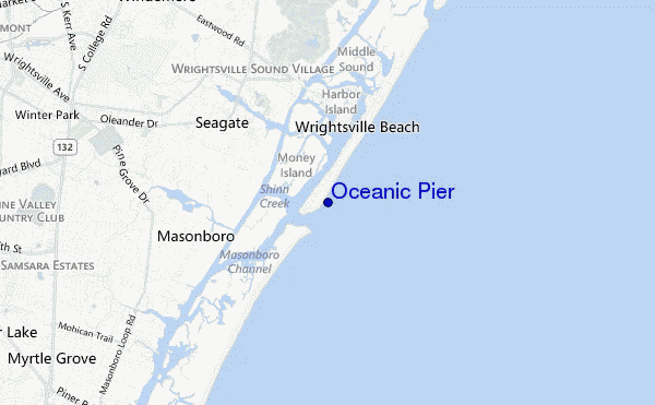 locatiekaart van Oceanic Pier