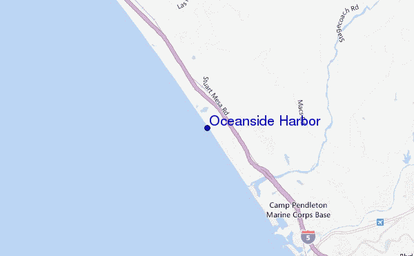 locatiekaart van Oceanside Harbor