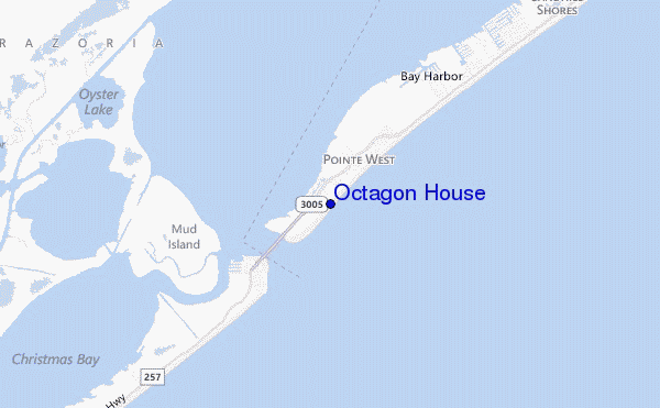locatiekaart van Octagon House