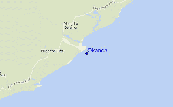 locatiekaart van Okanda