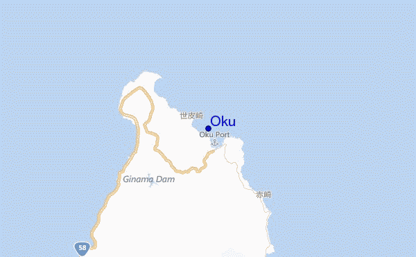 locatiekaart van Oku