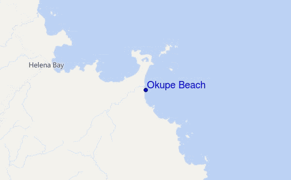 locatiekaart van Okupe Beach
