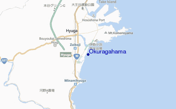locatiekaart van Okuragahama